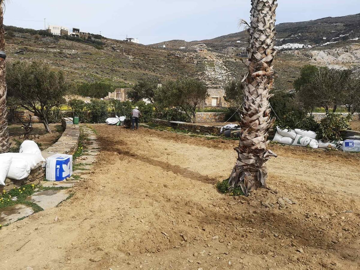 Εγκατάσταση Χλοοτάπητα σε Παραθαλάσσιο Κτήμα