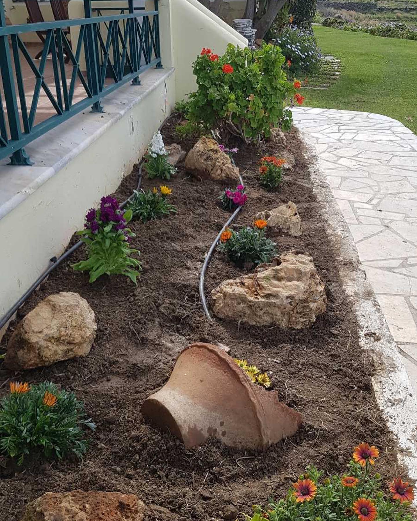 Παρτέρια Ανθοφορίας σε Παραθαλάσσια Κατοικία